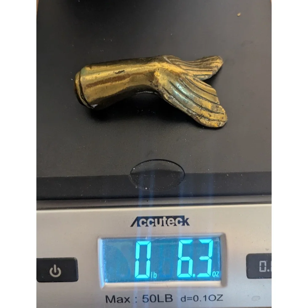 4 Brass Fish Tail Foot End Slip on Part Solid Decor Repurpose Furniture Pieces